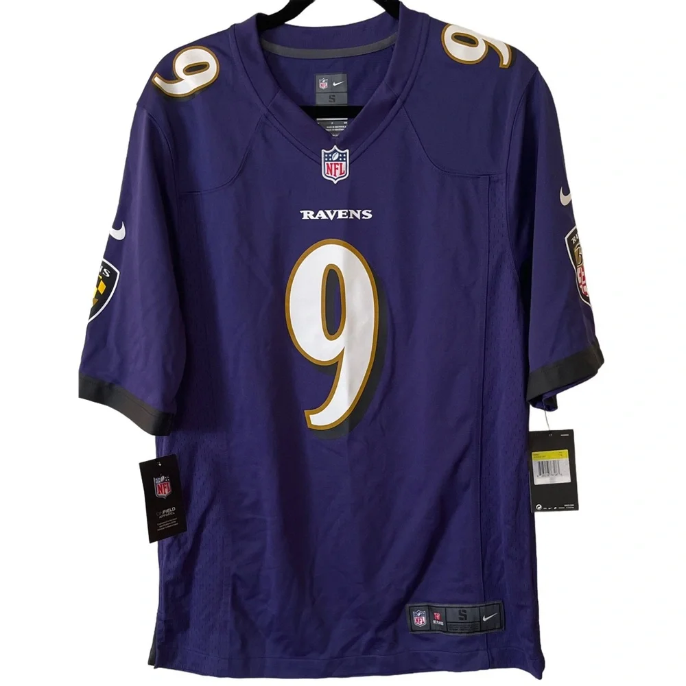 Nike NFL Baltimore Ravens NWT Menâs Small Justin Tucker Purple & Black Jersey. - Picture 7 of 8